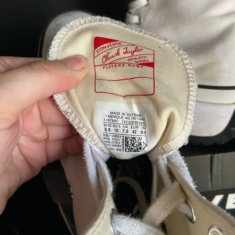 Converse Chuck Taylor High-Tops in Cream